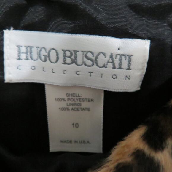 Hugo Buscati Women Sz 10 Leopard Print Vintage Y2K Mini Skirt Velour Coquette - Picture 4 of 4